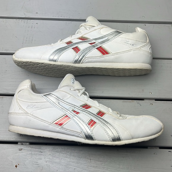 Women's Asics Cheer 6 Cheerleading Shoe Q261Y Size 8.5 White/Red/Silver - Picture 2 of 6